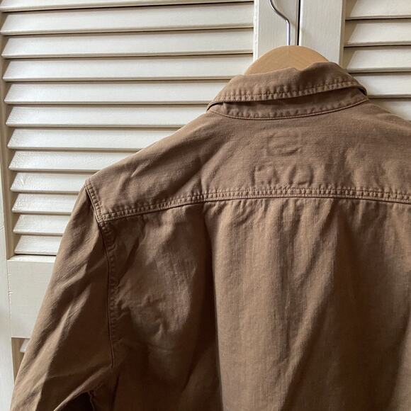 $165 Runabout Goods Guide Shirt Cotton Twill L/S Work Shirt Walnut Brown Size S - Picture 8 of 8